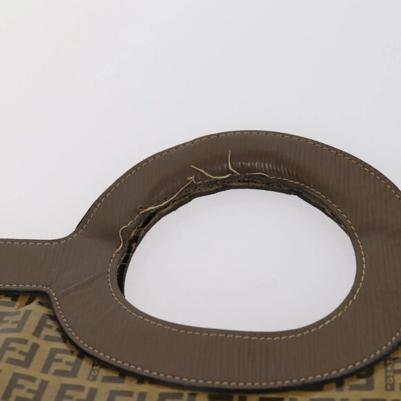 FENDI Zucchino Canvas Bag Enamel 2 Set Brown Auth ti3463 - Picture 6 of 16